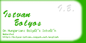 istvan bolyos business card